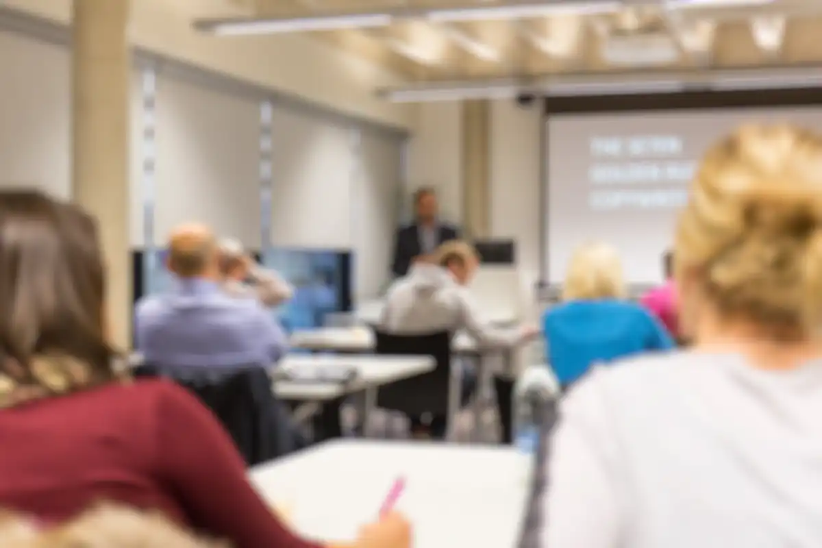 Seminar in progress at the University of Lincoln Business Centre